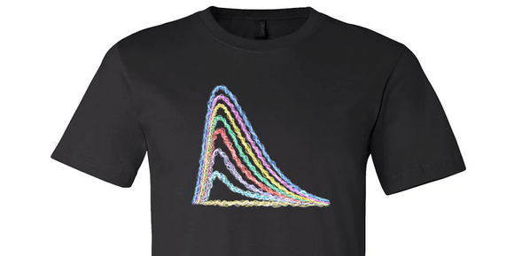 PNR Tee: The perfect canvas to visualize our photon counting technique. On the front of this T-shirt are printed eight pulses, each corresponding to a different photon number event (from 0 to 7), as measured by one of our photon-number-resolving detectors.
