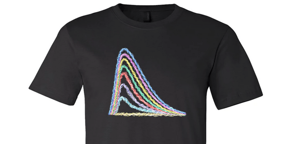 PNR Tee: The perfect canvas to visualize our photon counting technique. On the front of this T-shirt are printed eight pulses, each corresponding to a different photon number event (from 0 to 7), as measured by one of our photon-number-resolving detectors. PNR Tee: The perfect canvas to visualize our photon counting technique. On the front of this T-shirt are printed eight pulses, each corresponding to a different photon number event (from 0 to 7), as measured by one of our photon-number-resolving detectors.