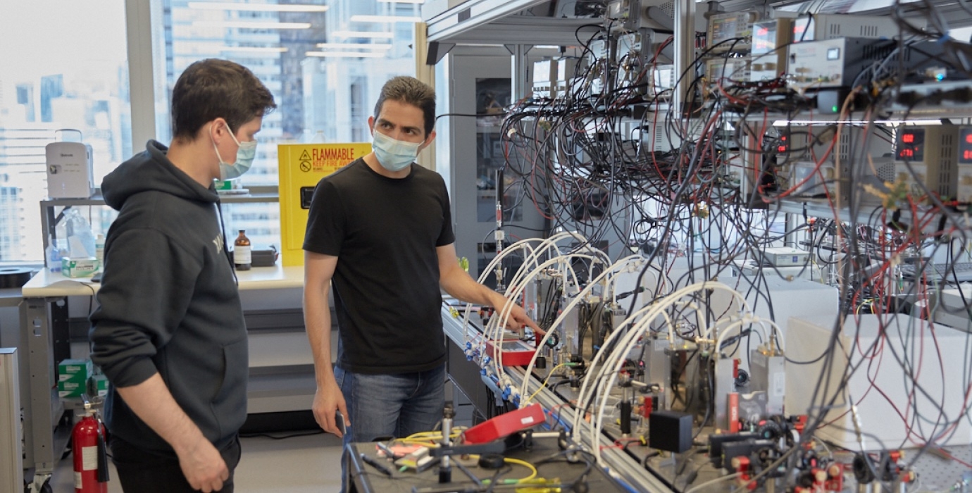 A demonstration in the Xanadu lab, Toronto